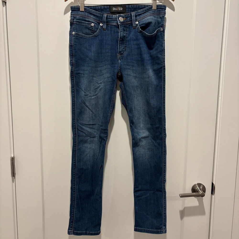 DU/ER L2X‎ Slim Fit Performance Denim Jeans Mens 30x30 Dark Wash Blue